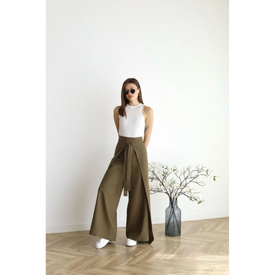 NOEMIE | Weite Leinenhose