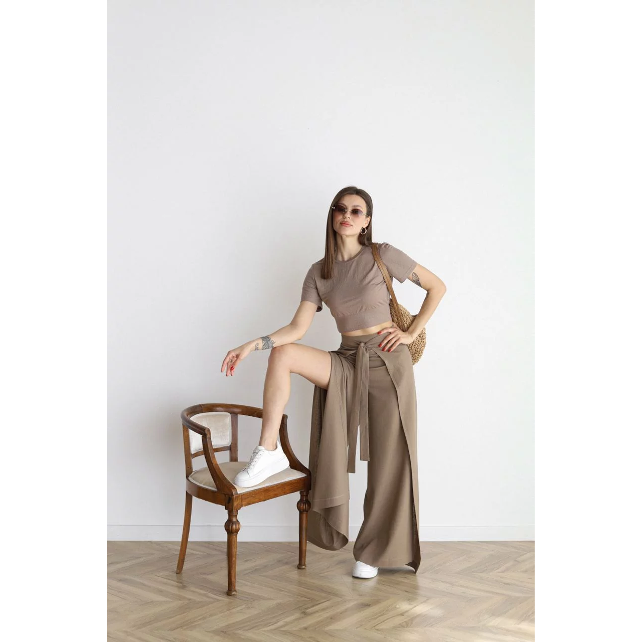 NOEMIE | Weite Leinenhose